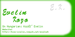 evelin kozo business card